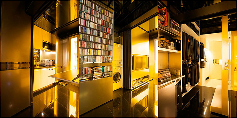 Illustration for article titled Hong Kong Architect Turns 344-Square-Foot Space into Ultimate Transformer Apartment